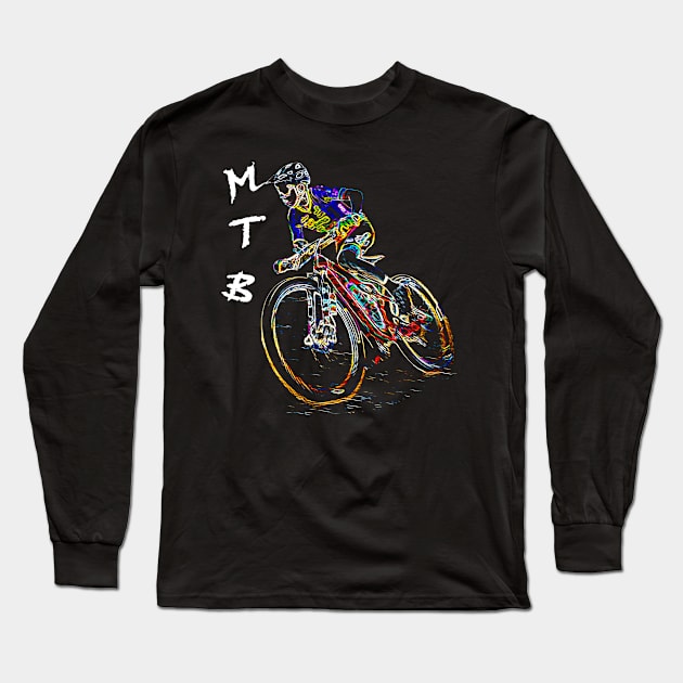 mtb Long Sleeve T-Shirt by rickylabellevie